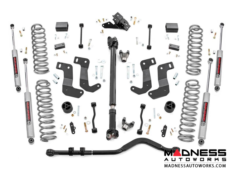 Jeep Wrangler JL Suspension Lift Kit w/Coil Springs & Control Arm Drop Bracket - Stage 2 - 3.5" Lift